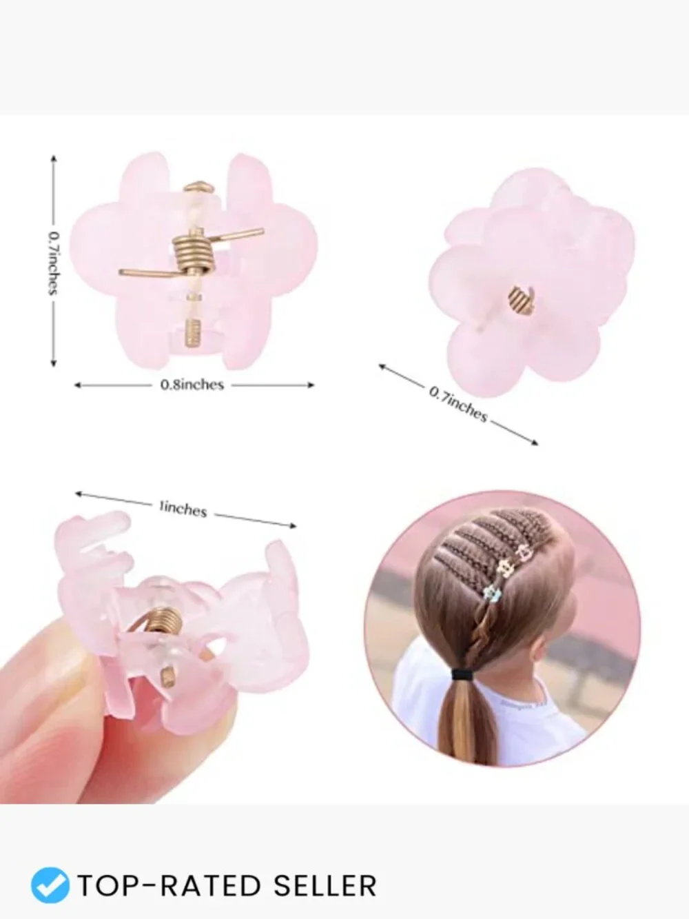Mini Hair Claw Clips Set Non-Slip Jaw Clips Flower Hair Accessories for Girls